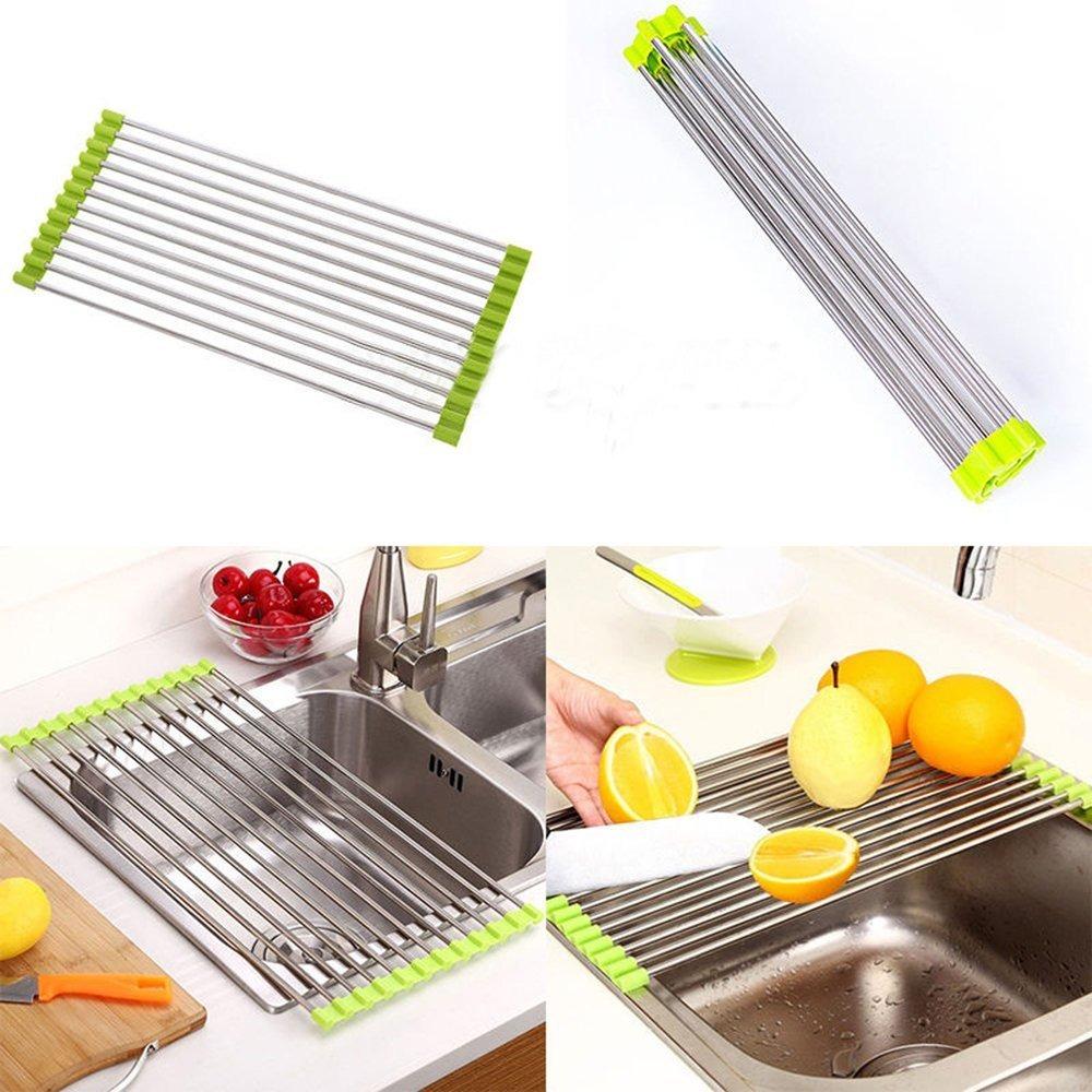 2064A FOLDABLE DRAIN RACK KITCHEN SINK ROLL UP DISH DRYING RACK PORTABLE DISH RACK DeoDap 2064A FOLDABLE DRAIN RACK KITCHEN SINK ROLL UP DISH DRYING RACK PORTABLE DISH RACK DeoDap
